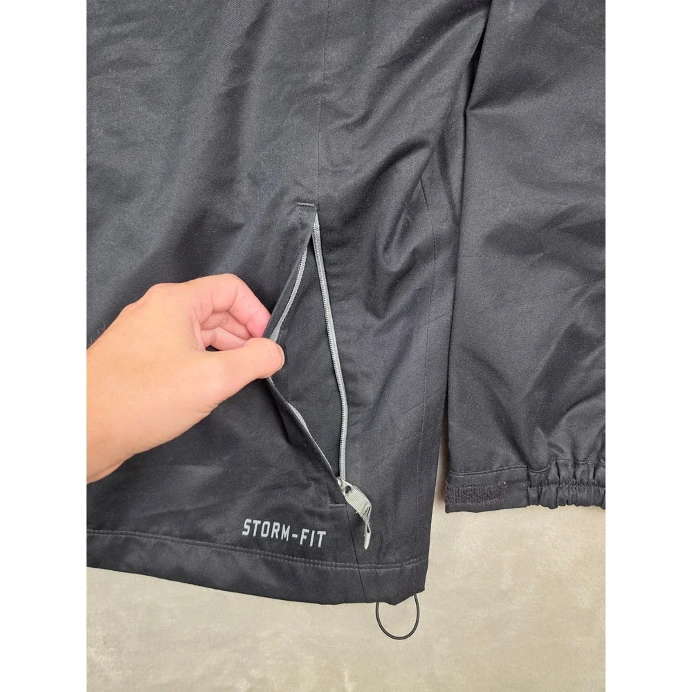 Nike Golf Storm-Fit Jacket Mens XL Black Full Zip Windbreaker Rain Coat 416278